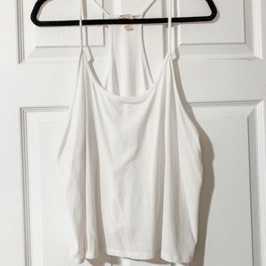 White crop tank, Size XL